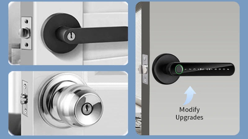 KERUI Tuya Smart Life Fingerprint Door Lock Bluetooth Electronic Door Lock Fingerprint/Password/Tuya APP/Key/Card Unlock