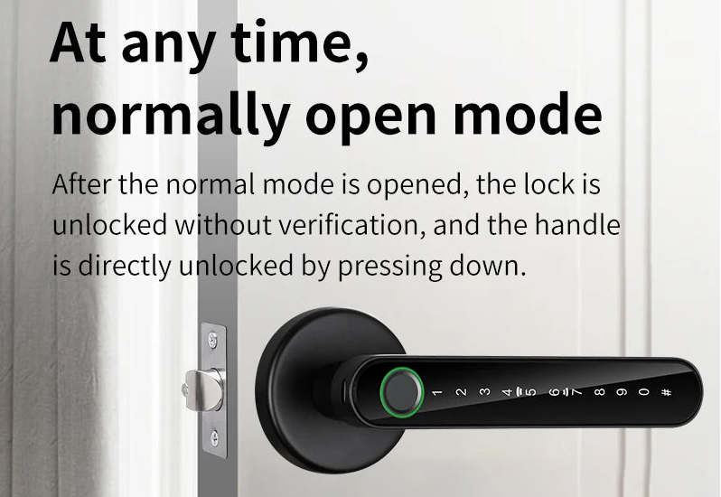 KERUI Tuya Smart Life Fingerprint Door Lock Bluetooth Electronic Door Lock Fingerprint/Password/Tuya APP/Key/Card Unlock