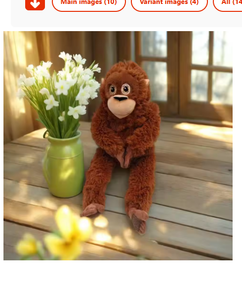Hot Cartoon Gorilla Plush Toy Chimpanzees Monkey Soft Stuffed Doll Backpack Car Bag Room Decor Fans Gift