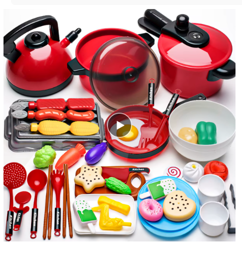 Children's Simulated High Fidelity Cooking Toys, Home and School Use Chefs to Pretend Toy Sets Suitable for Role-Playing Kitchen