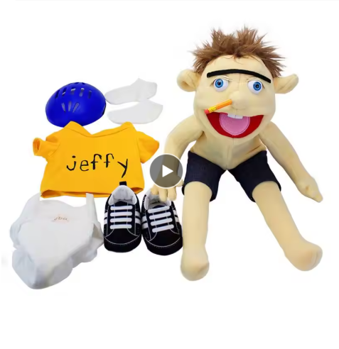 Jeffy Hand Puppet Children Hand Puppets Talk Show Party Prop Weird Open Mouth Jeffy Boy Hand Puppet Boys Girls Popular Toys 2024