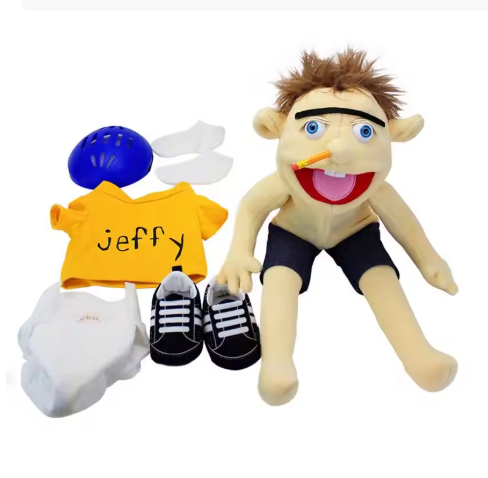 Jeffy Hand Puppet Children Hand Puppets Talk Show Party Prop Weird Open Mouth Jeffy Boy Hand Puppet Boys Girls Popular Toys 2024