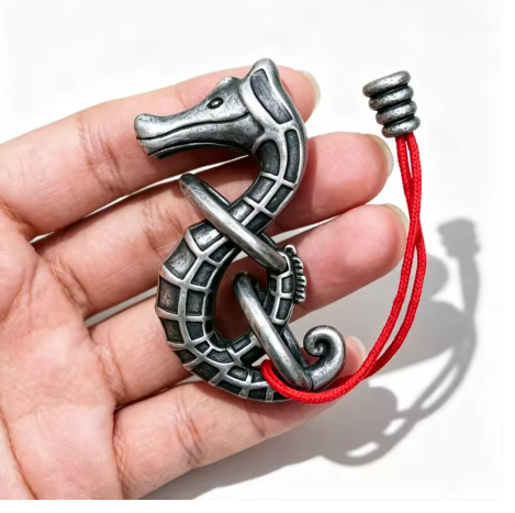 Seahorse Rope Puzzles Disentanglement Brain Teasers for Adults Kids Logic IQ Test Toys Mind Challenge Educational Gifts