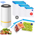 Mini Vacuum Sealer Electric Air Pump for Food Rechargeable Vacuum Sealing Machine with Reusable Food Vacuum Packaging Bag
