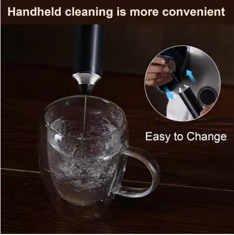 Milk Frother Handheld with 3 Heads, Electric Whisk Drink Foam Mixer with USB Rechargeable 3 Speeds Mini Frother Milk Frother