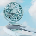 Portable Clip-on Fan, USB Rechargeable Cooling Fan, Suitable for Desks, Dining Tables, Home Offices, Strollers, and Camping