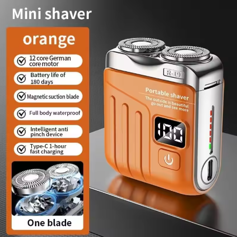 9000+ RPM Portable Electric Shaver, 180-Day Battery & 1H Fast Charge, LED Smart Display, Waterproof, Floating Blades, Type-C