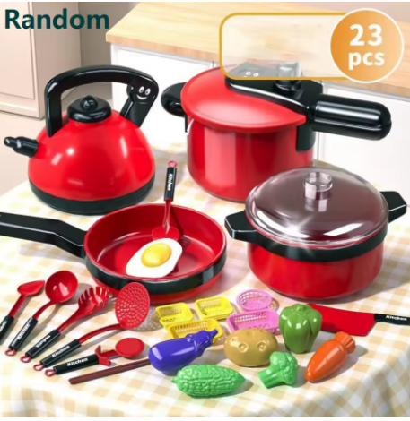 Children's Simulated High-Simulation Details Cooking Toys, Home School Use Chef Pretend Play Set Suitable for 3 4 5 Years Old Bo