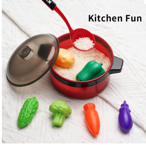 Children's Simulated High-Simulation Details Cooking Toys, Home School Use Chef Pretend Play Set Suitable for 3 4 5 Years Old Bo