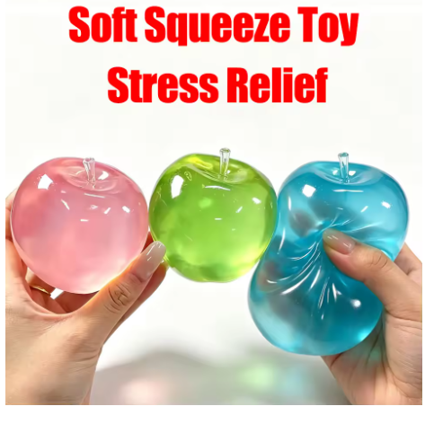 Hot Sale Pink Apple Squeeze Toys Relieve Stress and Vent Anger Fidget Toys Plasticity Squeeze toys To Relieve Stress for Friend
