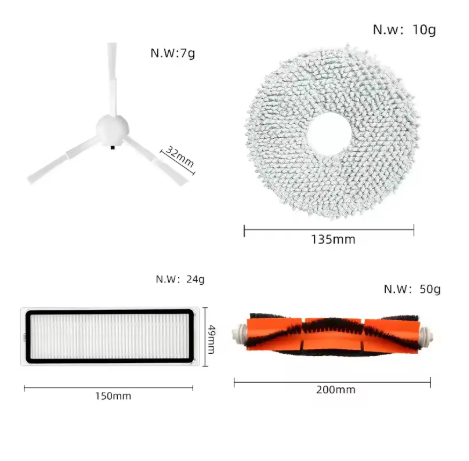 Spare Parts For XIAOMI Mijia Omni Robot X10+ / Dreame S10 Pro / Dreame L10s Ultra Robot Vacuum Main Side Brush Hepa Filter Mop