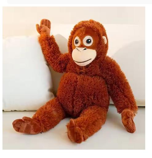 Hot Cartoon Gorilla Plush Toy Chimpanzees Monkey Soft Stuffed Doll Backpack Car Bag Room Decor Fans Gift
