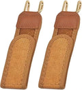 2PCS Tactical Metal Hook Elastic Belt Buckle-Less Invisible Waist Belt Closure brown