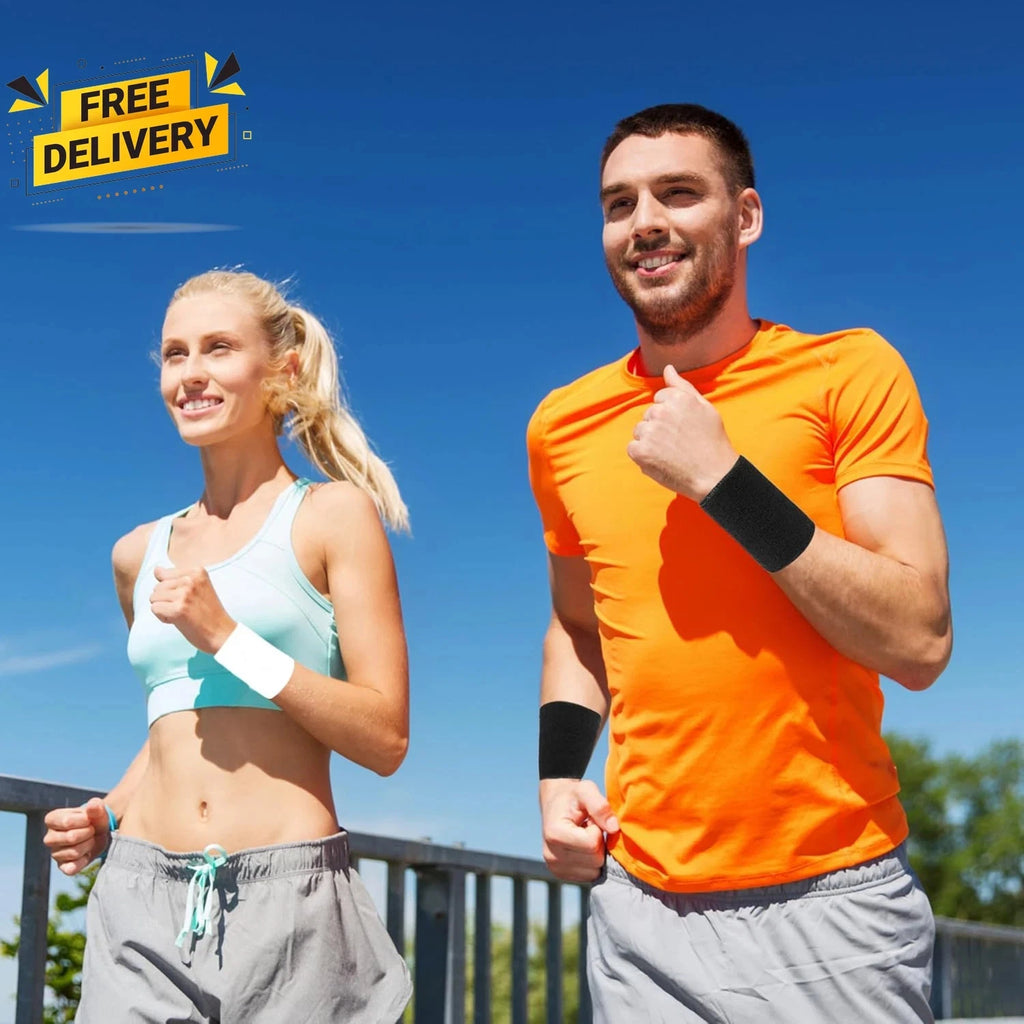 6 Pack 4 Inch Wrist Sweatbands Tennis Wrist Bands Absorbent Sweat Band for Men a