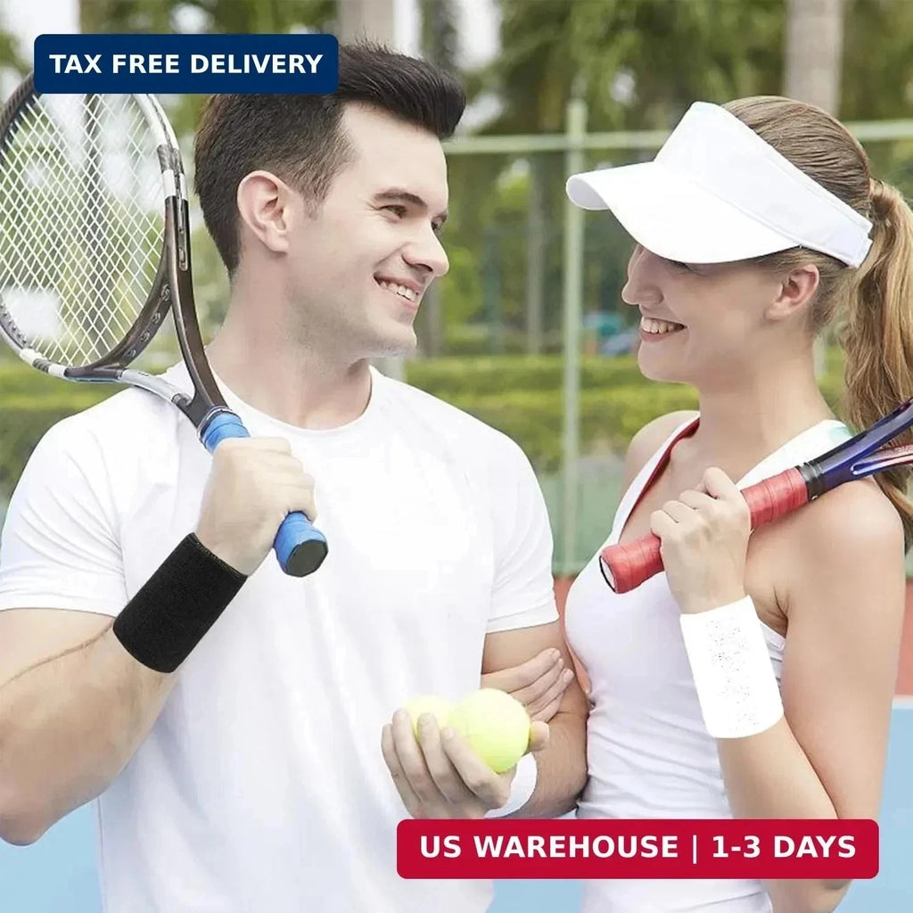 6 Pack 4 Inch Wrist Sweatbands Tennis Wrist Bands Absorbent Sweat Band for Men a