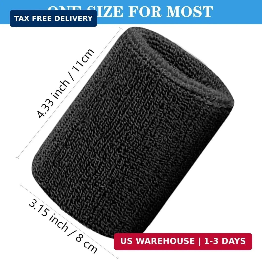 6 Pack 4 Inch Wrist Sweatbands Tennis Wrist Bands Absorbent Sweat Band for Men a